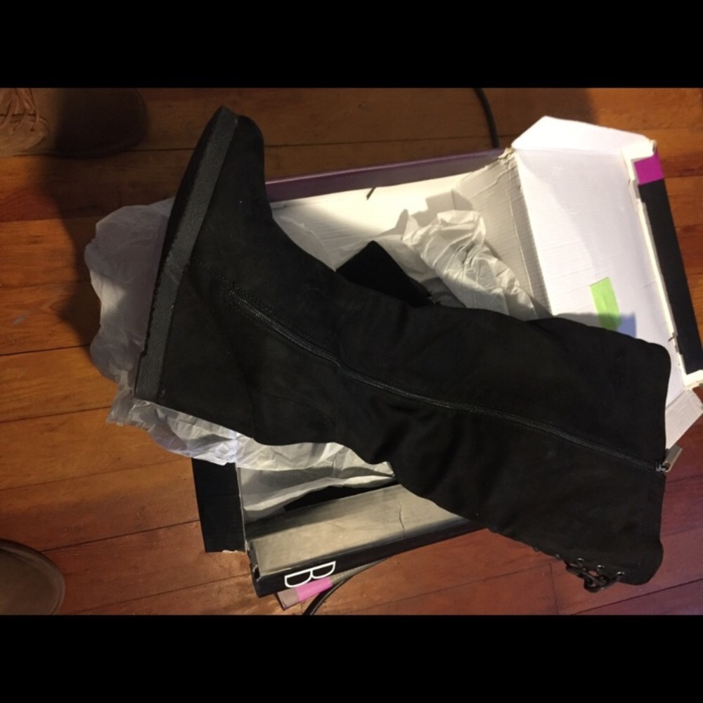 Lane Bryant extra wide calf wedge boots